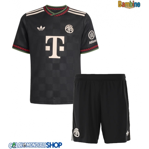 Maglie da calcio Bayern Munich Terza Maglia Bambino 2025-26 Manica Corta + Pantaloni corti)